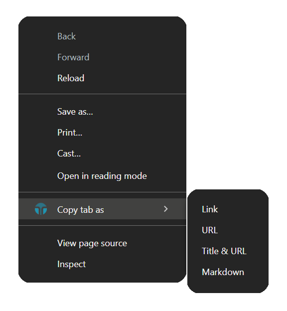 Context menu