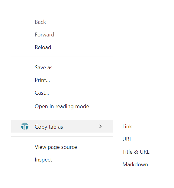 Context menu