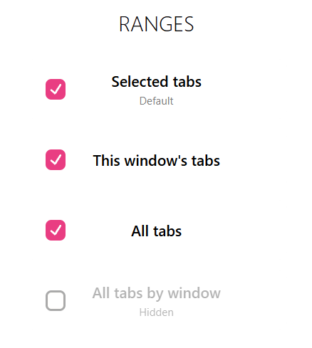 Ranges